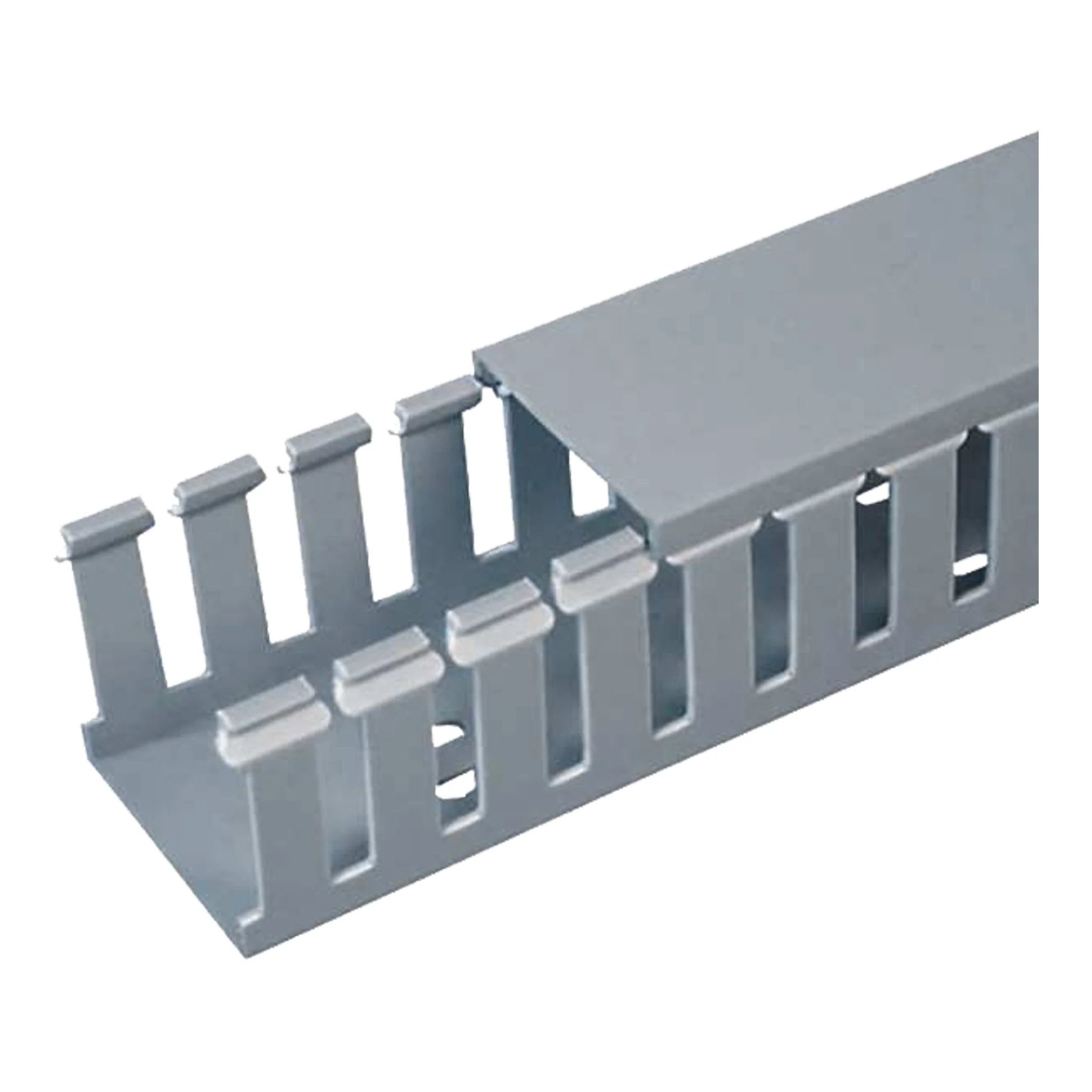 2593-sr-components-fd3-6ft-gray-slotted-wall-wiring-duct-3-x3-with-cover-1.webp SR Components FD3 6ft Gray Slotted Wall Wiring Duct (3"x3") with Cover