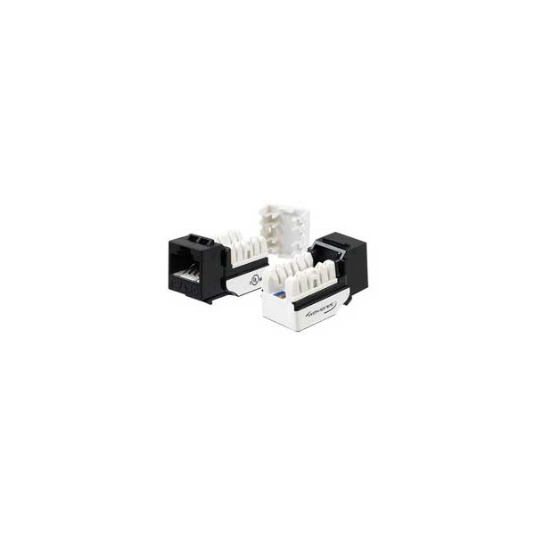 Wavenet CAT6 UTP 110-Type 8P8C RJ-45 Black Keystone Jack