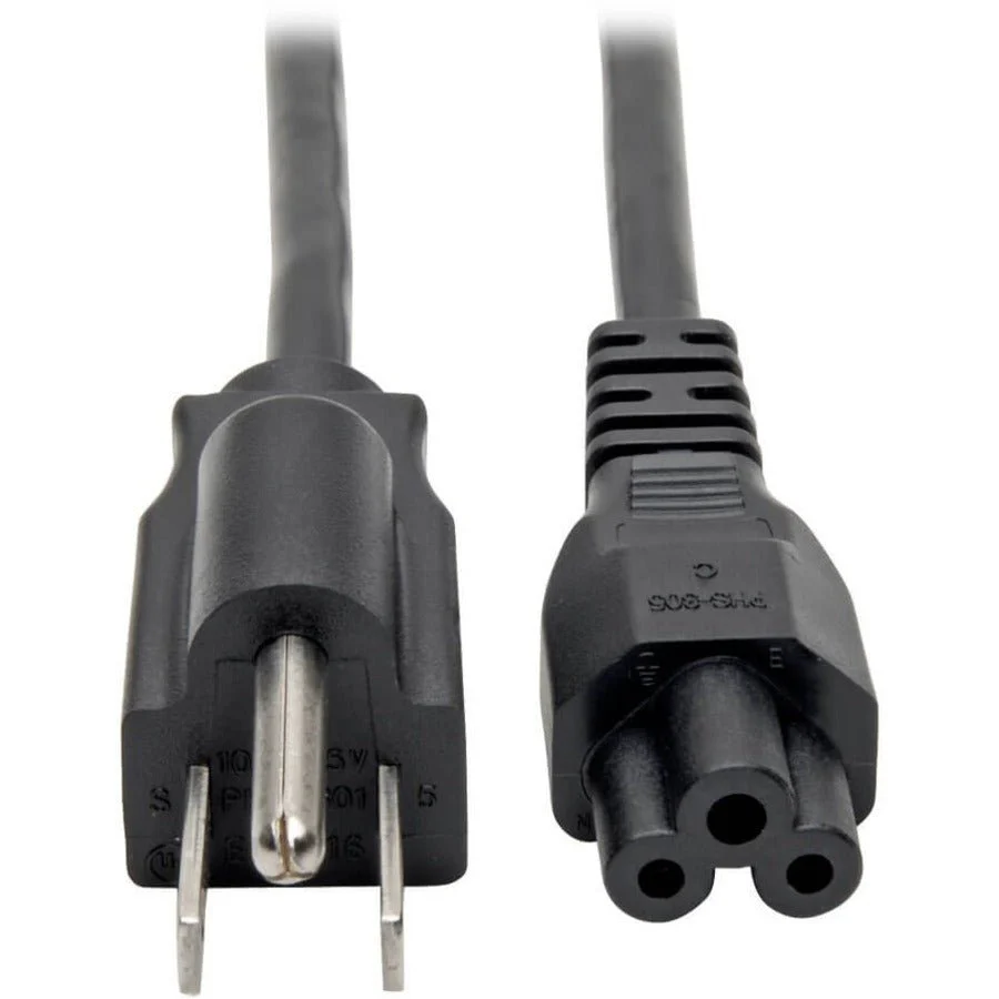 Tripp Lite P013-006 6ft 10A 125V NEMA 5-15P to C5 3-Slot Notebook Power Cord