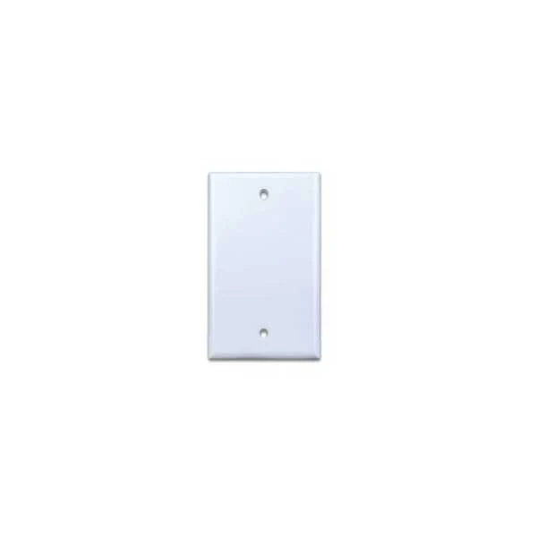 Single Gang Blank Wall Plate - White