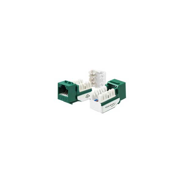 2660-wavenet-6eksjgn-s-green-cat6-keystone-jack-1.jpg Wavenet 6EKSJGN-S Green CAT6 Keystone Jack