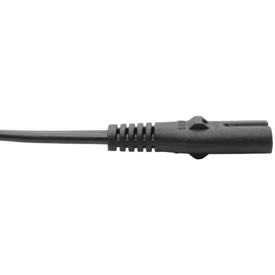 Tripp Lite P012-006 6ft 18AWG 120V 10A Black 1-15P to C7 2-Slot Non-Polarized Laptop Notebook Power Cord