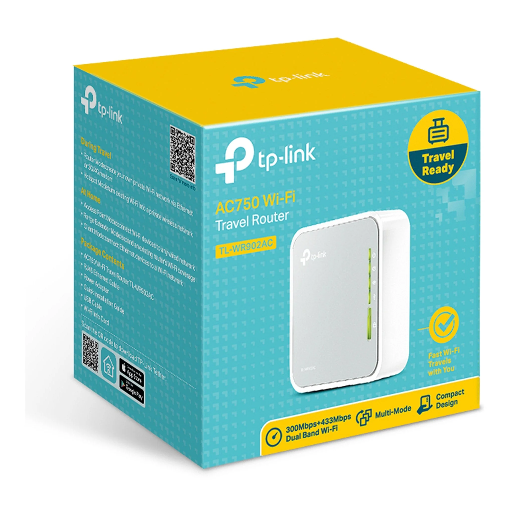 TP-Link TL-WR902AC Dual-Band AC750 Wireless Portable Nano Travel Router