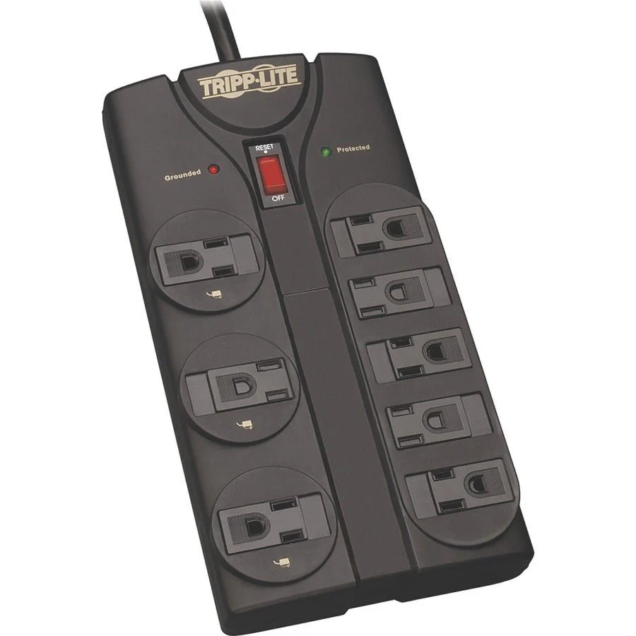 Tripp Lite Surge Protector Power Strip 8 Outlet 8 ft Cord Black 1440 J