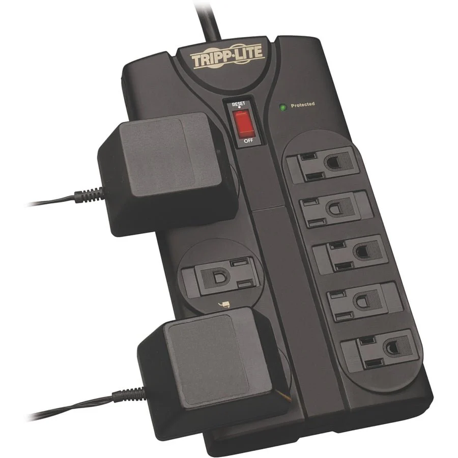 Tripp Lite Surge Protector Power Strip 8 Outlet 8 ft Cord Black 1440 J