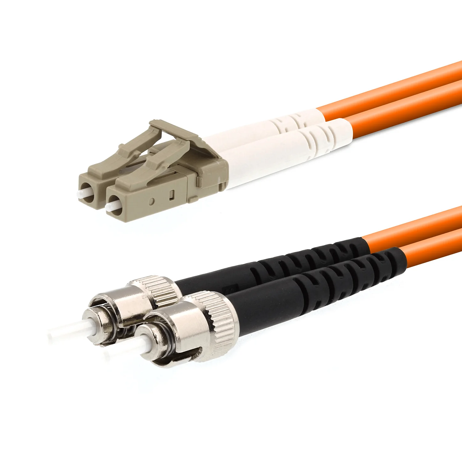 LC to ST 1M, Multimode Fiber Optic Patch Cable, Duplex, OM1, PVC (OFNR), 2.0MM, Orange