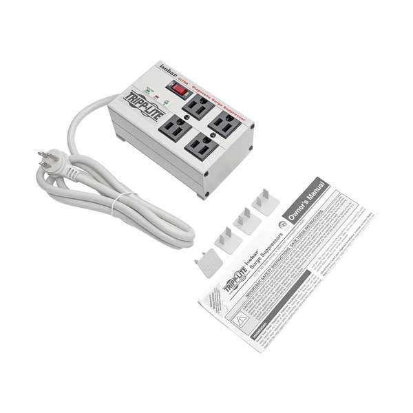 Tripp Lite Isobar 4-Outlet Surge Protector, 6 ft. Cord with Right-Angle Plug, 3330 Joules