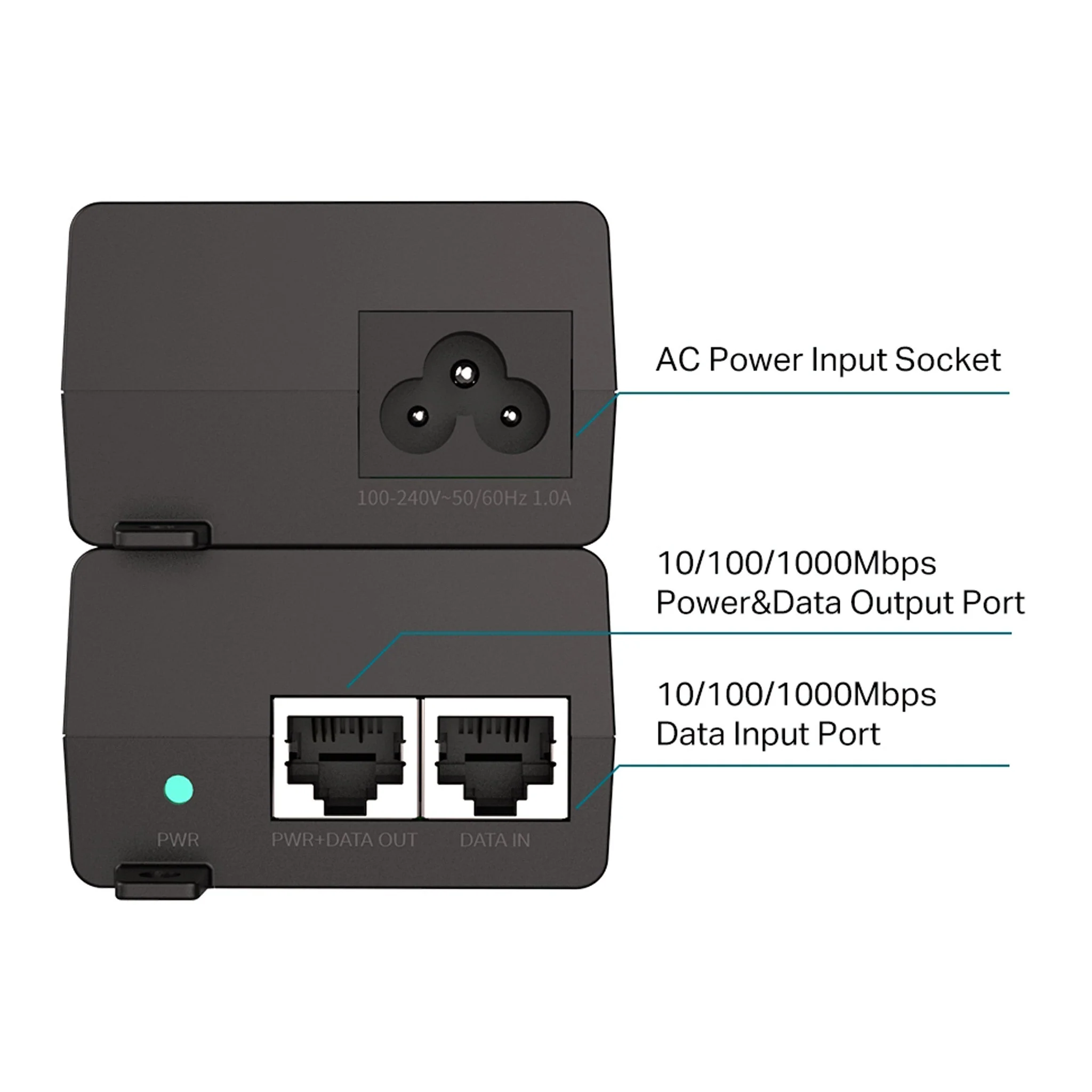 TP-Link TL-POE160S PoE+ Injector - 30W
