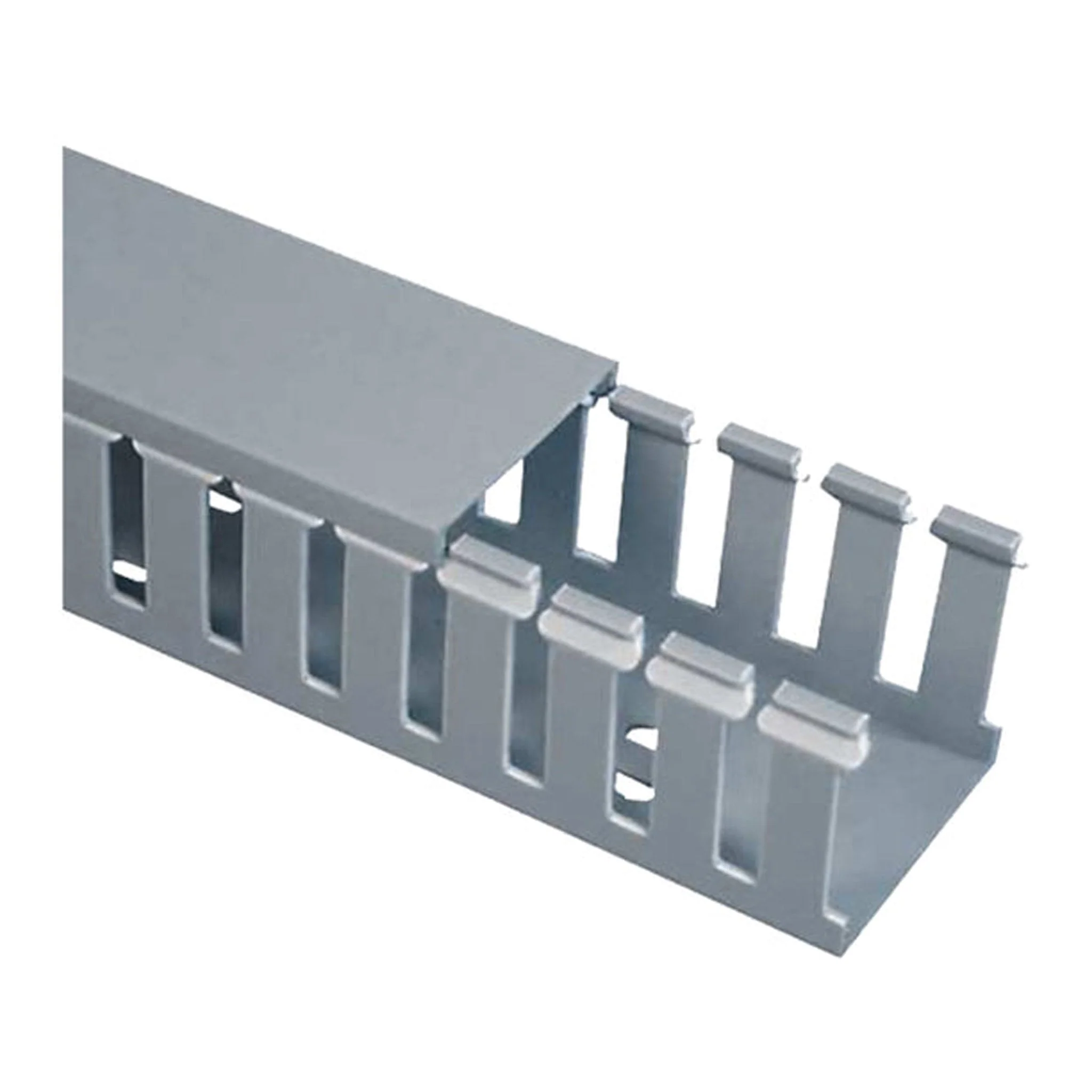 SR Components FD4 6ft Gray Slotted Wall Wiring Duct (4"x 4") with Cover