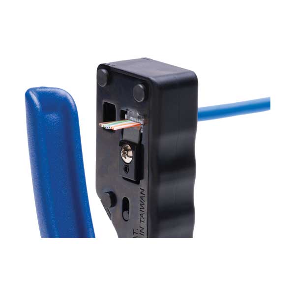 Platinum Tools 2100C Rapid45 EZ Pass-Through RJ45 Crimp Tool and also Crimps Common RJ11 / RJ12 Plugs