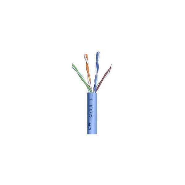 Blue Cat6 Shielded Cable, 23AWG, 4-Pair, 550MHz, PVC, 1000FT Spool