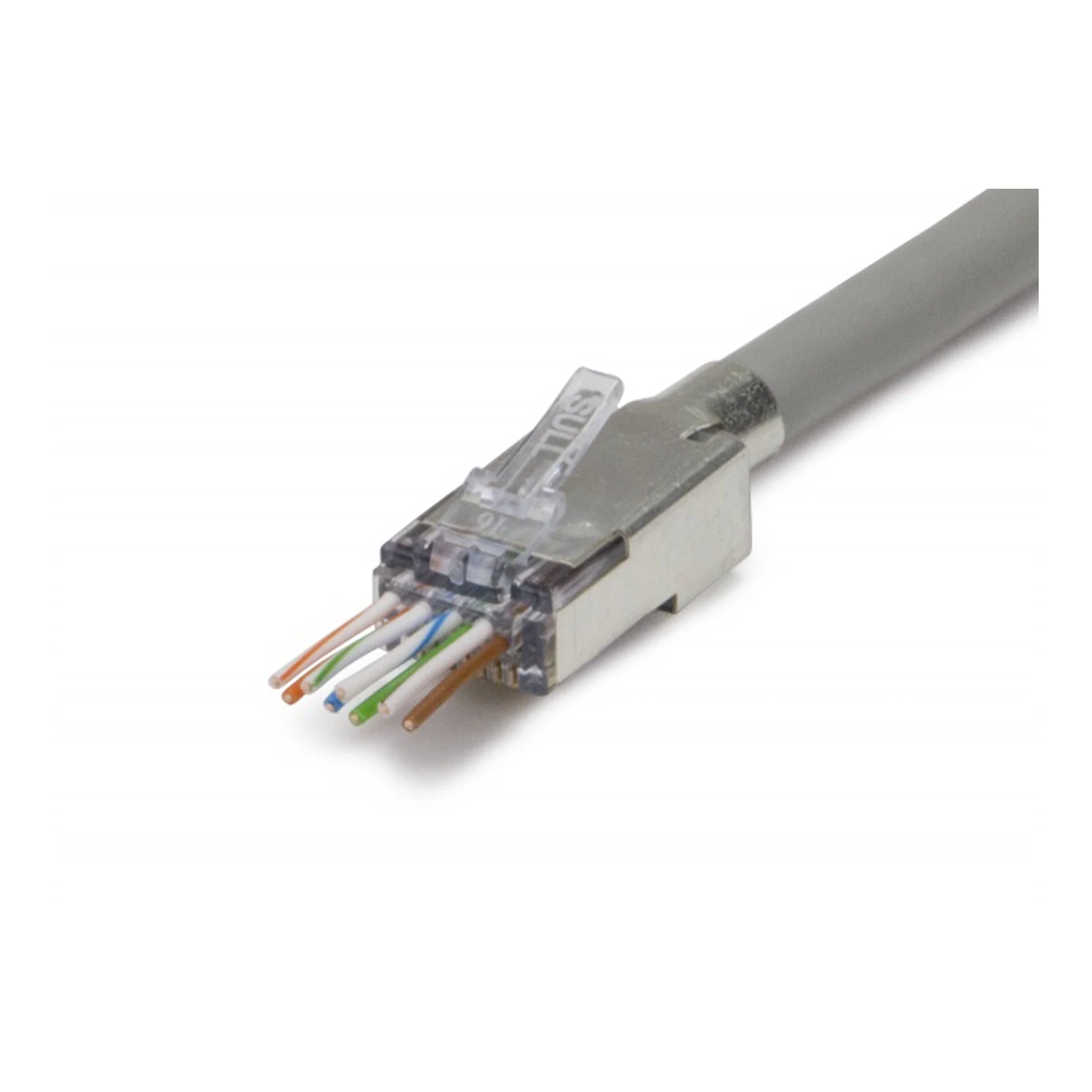Platinum Tools 202052J ezEX48 Shielded RJ45 External Ground Connector (Cat6A 22 AWG), 50/Jar.