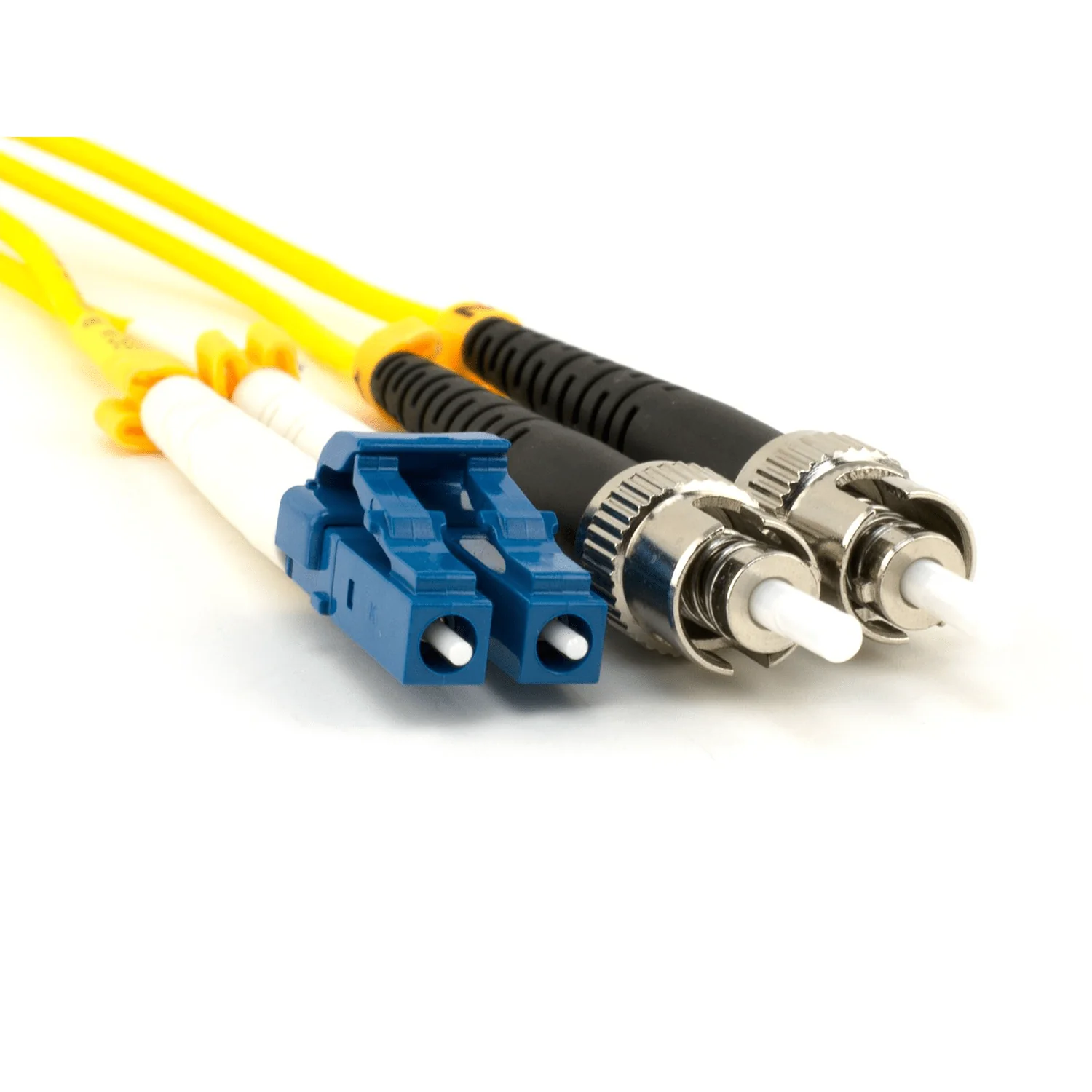 2867-lc-to-st-5m-single-mode-fiber-optic-patch-cable-duplex-om2-pvc-ofnr-2.0mm-yellow-1.webp LC to ST 5M, Single Mode Fiber Optic Patch Cable, Duplex, OM2, PVC (OFNR), 2.0MM, Yellow