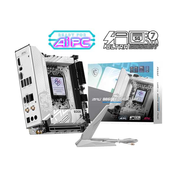MSI MPG B860I EDGE TI WIFI Gaming Desktop Motherboard - Intel B860 Chipset - Mini ITX
