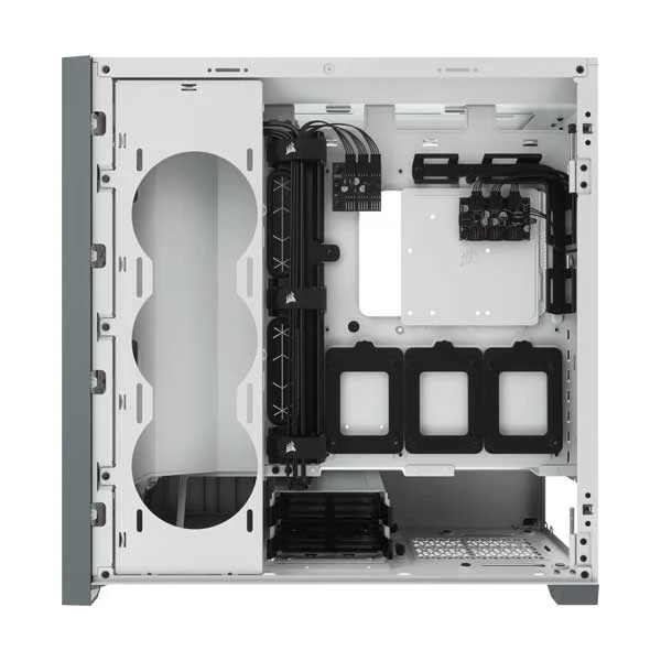 CORSAIR CC-9011213-WW iCUE 5000X RGB Tempered Glass White Mid-Tower ATX PC Smart Case