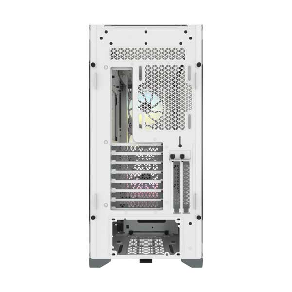 CORSAIR CC-9011213-WW iCUE 5000X RGB Tempered Glass White Mid-Tower ATX PC Smart Case