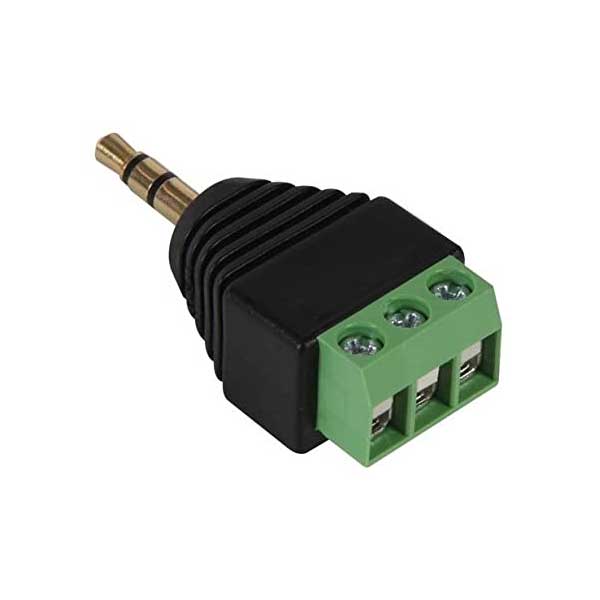 SR Components 35M2TS 3.5mm Stereo Plug to 3 Screw Terminal Adapter
