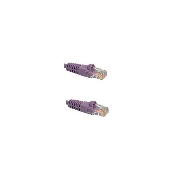 Cat6 Network Patch Cable with Boots, Purple, 2FT