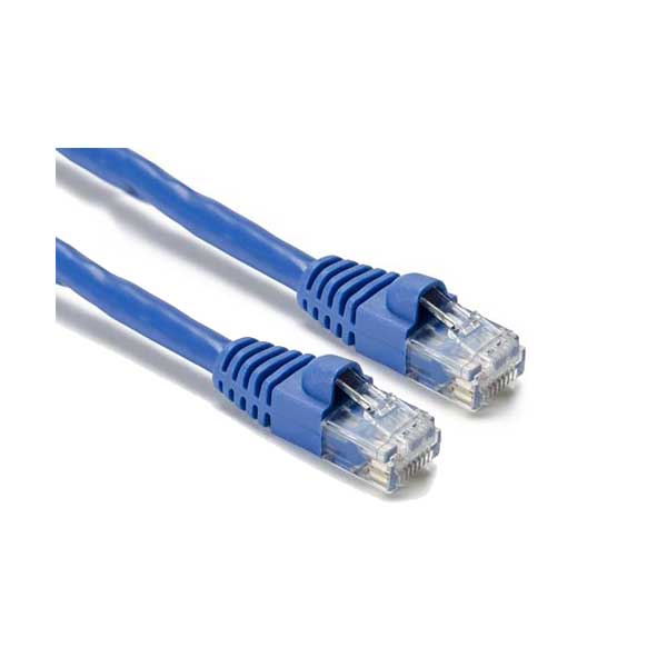 Cat5e Network Patch Cable with Boots, Blue, 1FT, 6 Pack