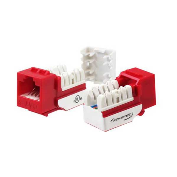 2953-wavenet-6eksjrd-s-red-cat6-rj-45-keystone-jack-1.jpg Wavenet 6EKSJRD-S Red CAT6 RJ-45 Keystone Jack