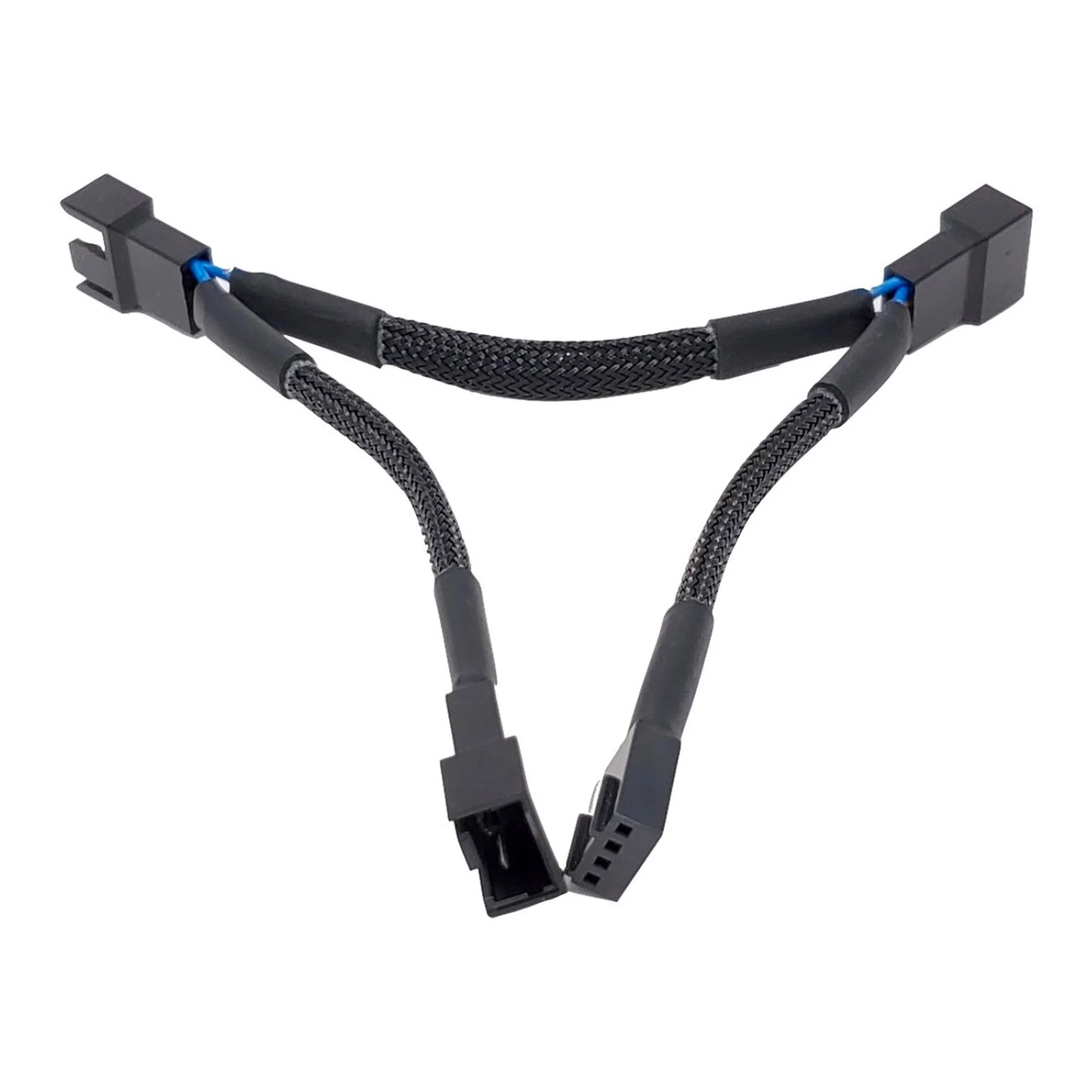 Micro Connectors PWM-103BK Black 1 to 3 Sleeved PWM Fan Splitter Cable