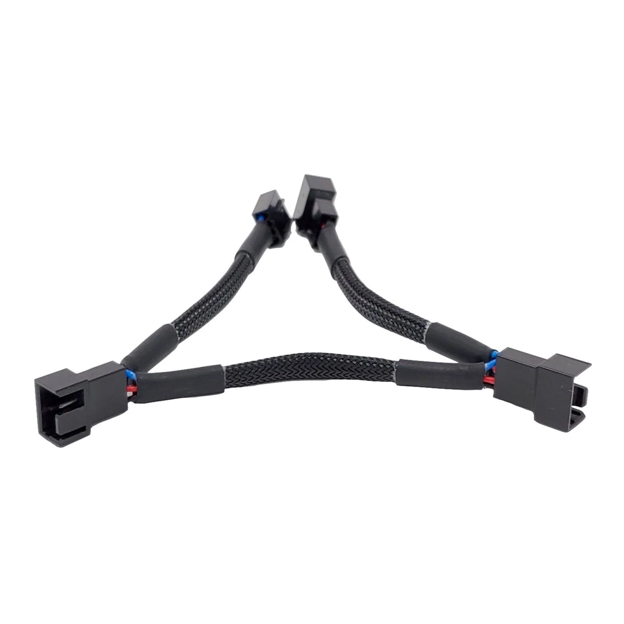 Micro Connectors PWM-103BK Black 1 to 3 Sleeved PWM Fan Splitter Cable