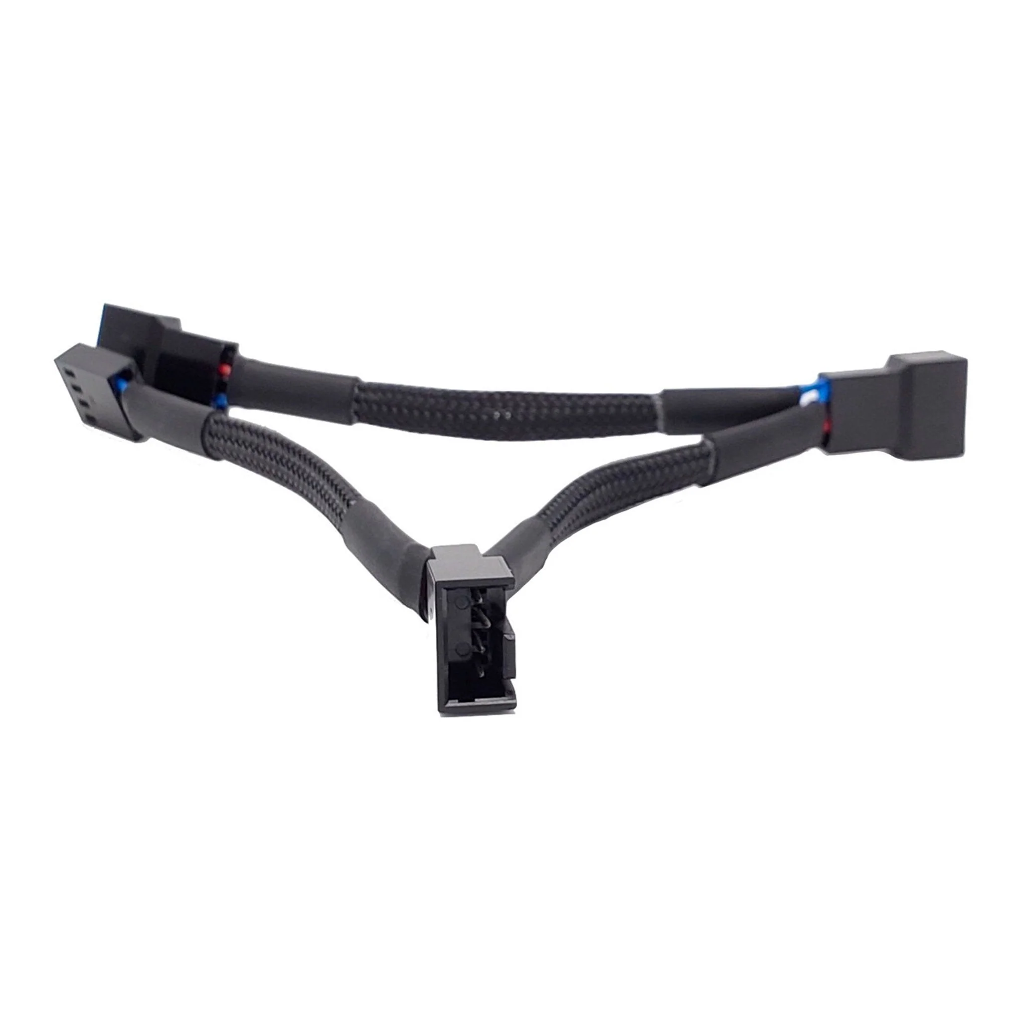 Micro Connectors PWM-103BK Black 1 to 3 Sleeved PWM Fan Splitter Cable