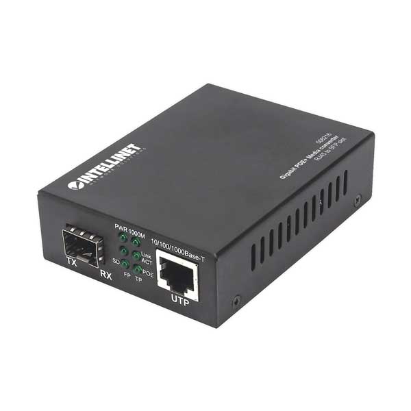 2988-intellinet-508216-gigabit-rj45-port-to-sfp-port-poe-injector-media-converter-1.jpg Intellinet 508216 Gigabit RJ45 Port to SFP Port PoE+ Injector Media Converter