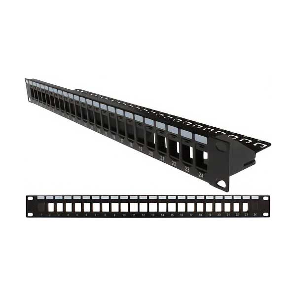 319-vertical-cable-24-port-1u-blank-keystone-patch-panel-with-cable-manager-043-382-24-1u-1.jpg Vertical Cable 24-Port 1U Blank Keystone Patch Panel with Cable Manager | 043-382/24/1U