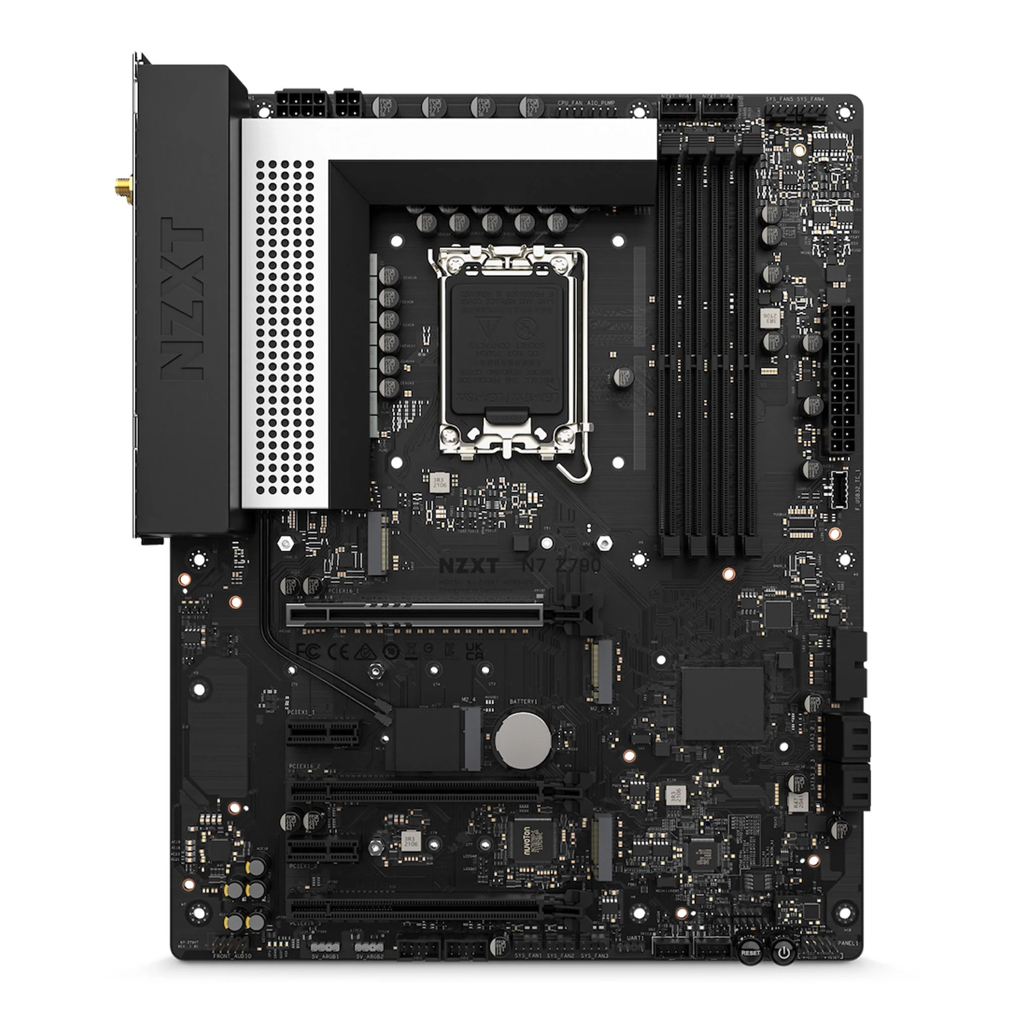 NZXT N7-Z79XT-W1 N7 Intel Z790 Wi-Fi 6E ATX Motherboard - White Cover
