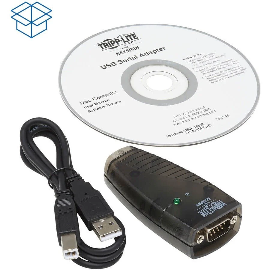 Tripp Lite USA-19HS Hi Speed USB Serial Adapter, PC MAC, supports Cisco Break Sequence