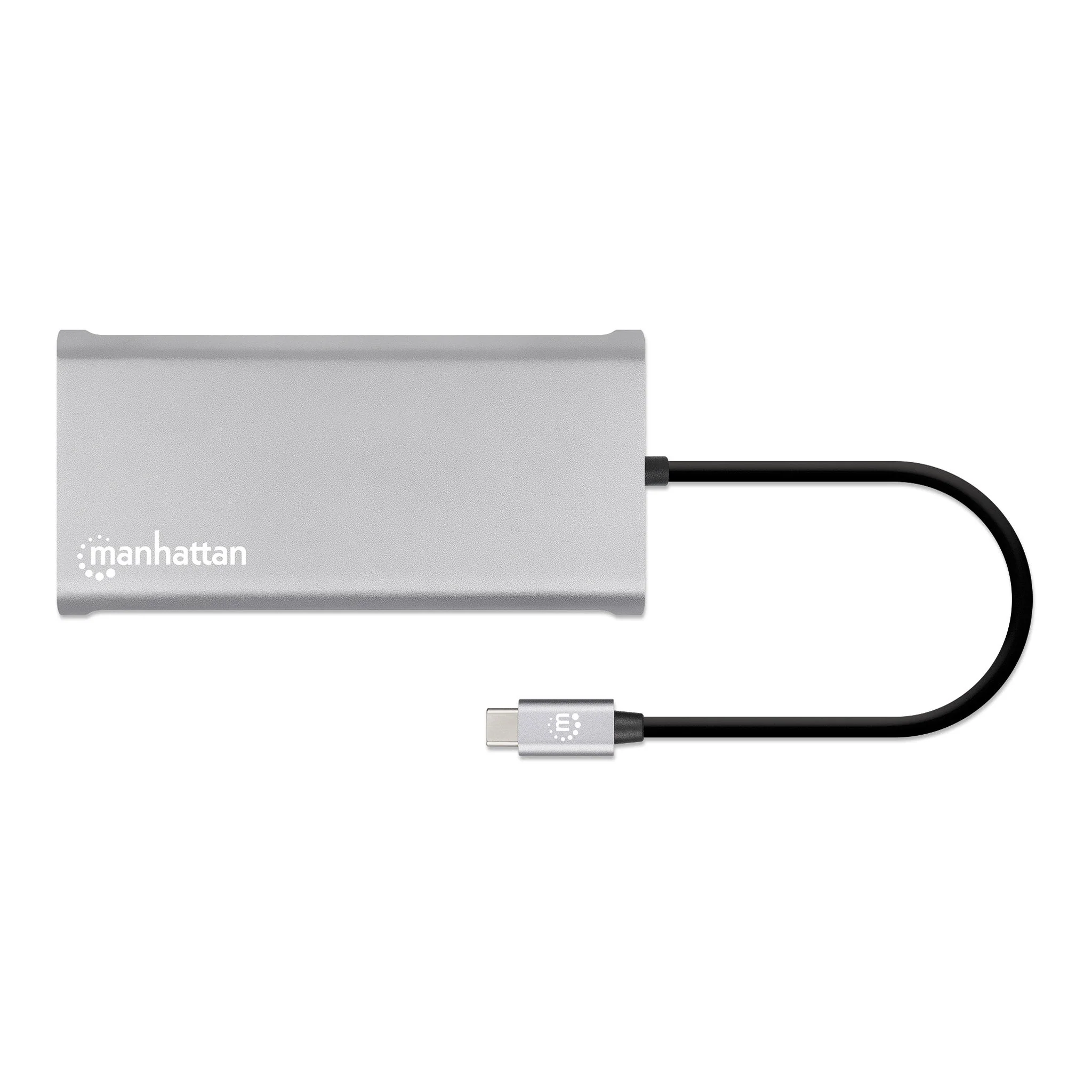 Manhattan 130660 USB-C PD 12-in-1 Triple-HDMI Monitor Docking Station with MST