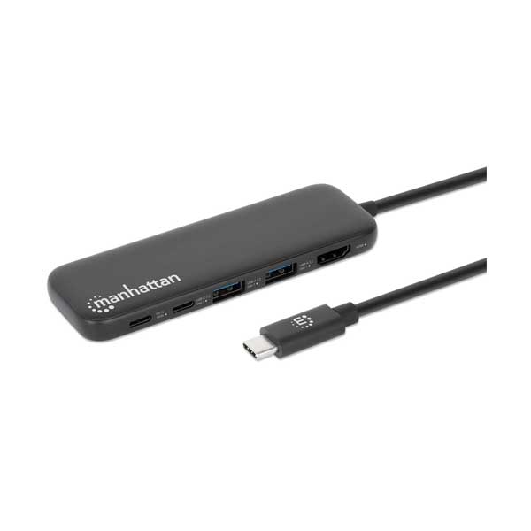 Manhattan USB-C Docking Station with 100 W PD / 4K HDMI 5-in-1 Multiport USB Hub (130721)