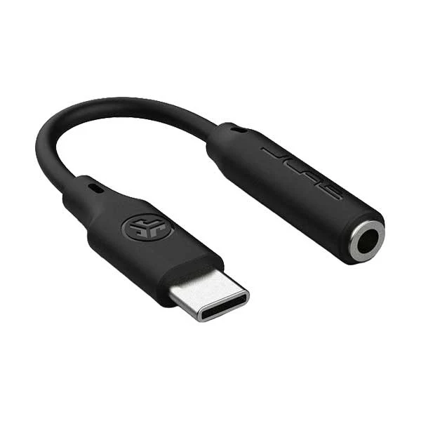 JLab USB-C to 3.5mm Headphone Adapter | USB-C Dongle for Audio & Calls | A35TYPECR2412