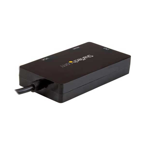 StarTech CDPVGDVHDBP 3-in-1 4K USB-C Multiport Travel Video Adapter with VGA, DVI, and HDMI