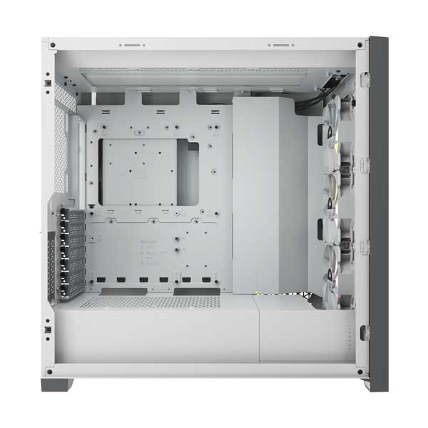 CORSAIR CC-9011213-WW iCUE 5000X RGB Tempered Glass White Mid-Tower ATX PC Smart Case