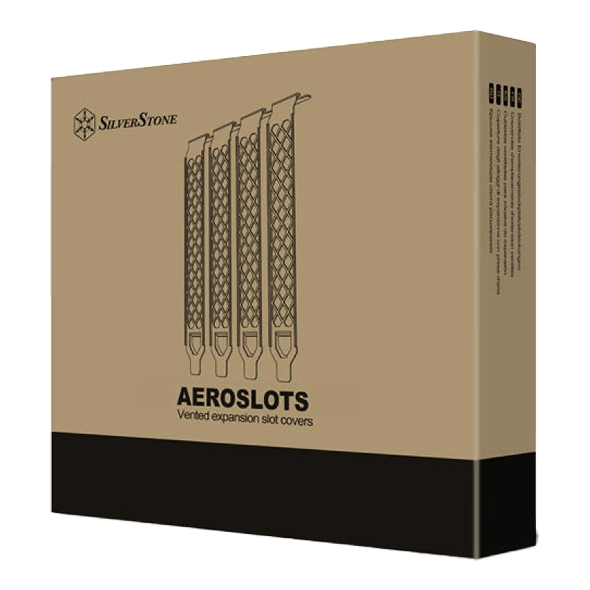 SilverStone AEROSLOT2-W Vented PCI Slot Cover Plate 4-Pack - White