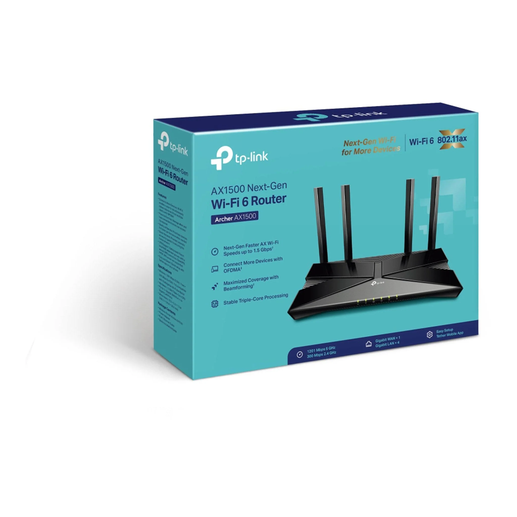 TP-Link ARCHER AX1500 4-Port Wi-Fi 6 802.11ax Ethernet Router