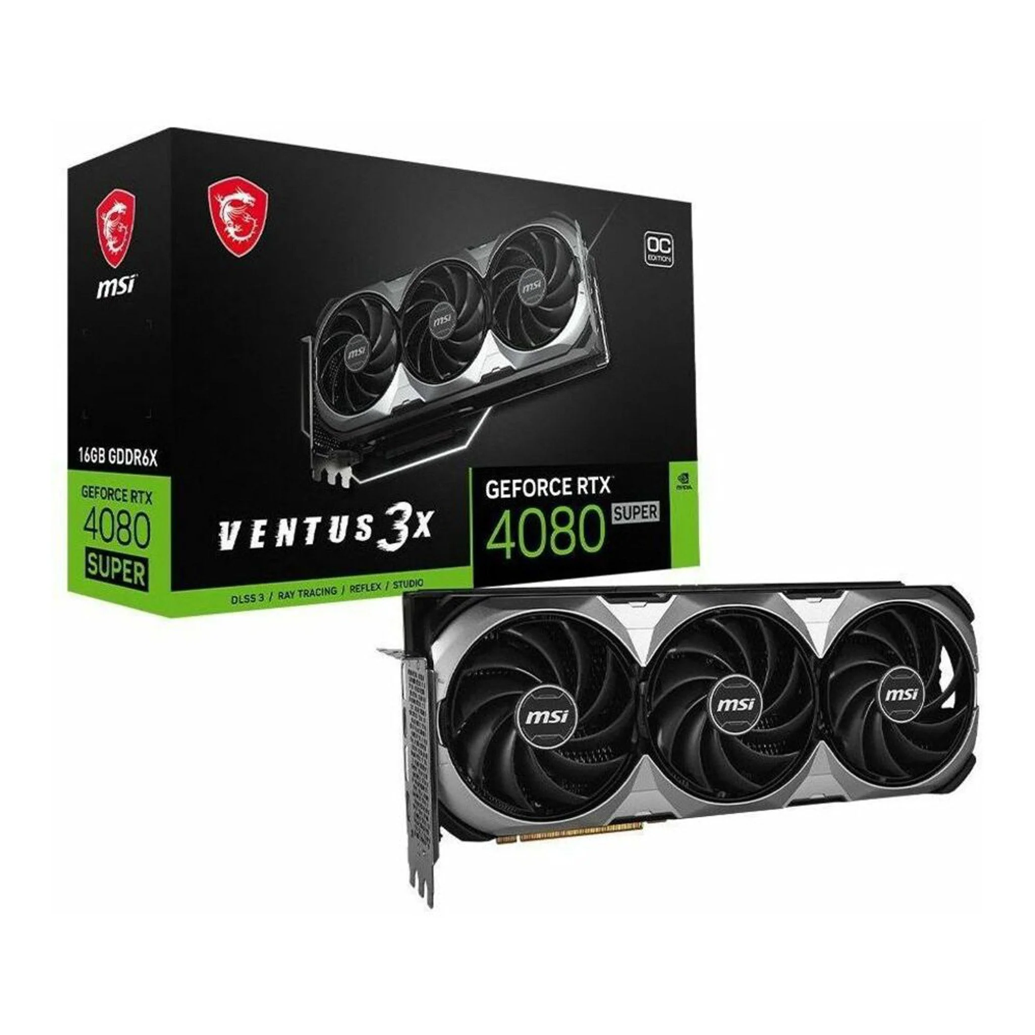 MSI G4080S16V3C NVIDIA GeForce RTX 4080 SUPER 16G VENTUS 3X OC Graphic Card - 16GB