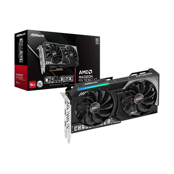 ASRock AMD Radeon RX 9060 XT Challenger 16GB OC | RDNA 4 Gaming GPU | VG-9060XT CL16G