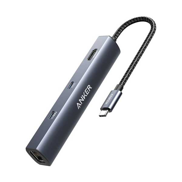 Anker A83650A 65W PowerExpand 6-in-1 USB-C PD Ethernet Hub with 4K HDMI Port