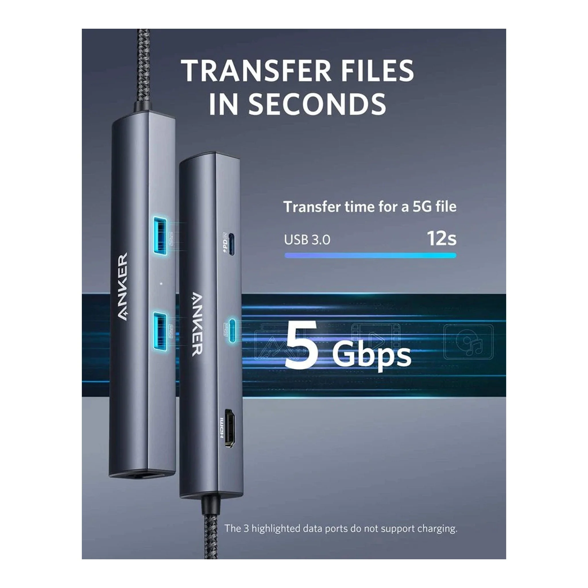 Anker A83650A2 PowerExpand 6-in-1 USB C PD Ethernet Hub with 65W Power Delivery