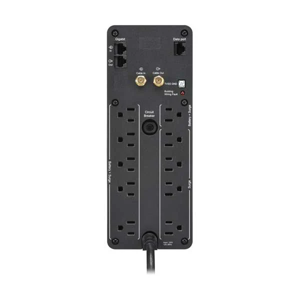 APC BR1350MS 10-Outlet 1350VA LCD Back UPS PRO with Dual-Port USB Charger and SineWave