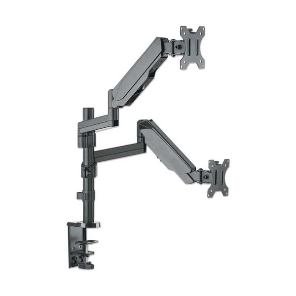 Manhattan 461597 17" - 32" Universal Gas Spring Dual Monitor Mount
