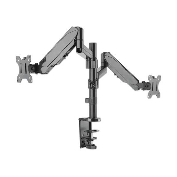 Manhattan 461597 17" - 32" Universal Gas Spring Dual Monitor Mount