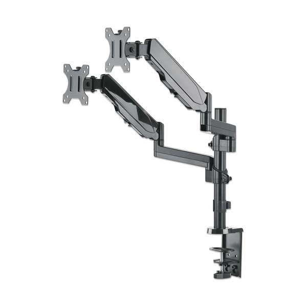 Manhattan 461597 17" - 32" Universal Gas Spring Dual Monitor Mount