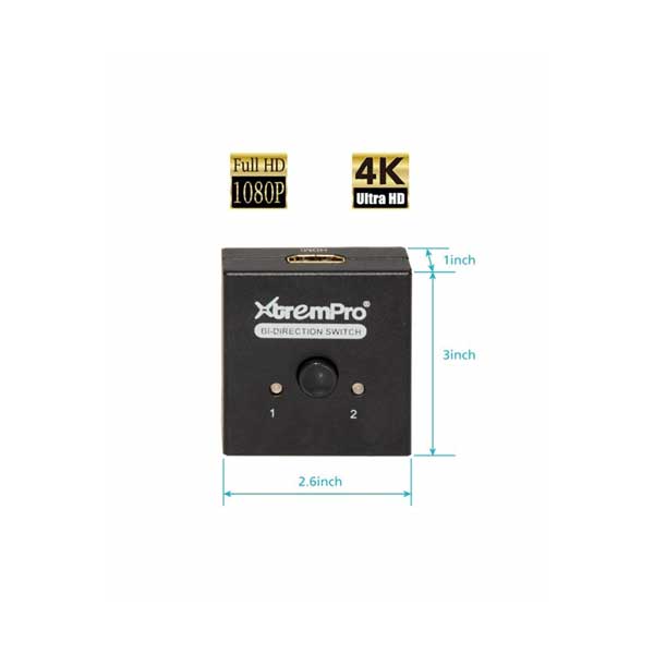 GCIG 61032 4K HDMI 2-Port Bi-Direction Switch Hub with HDCP Passthrough